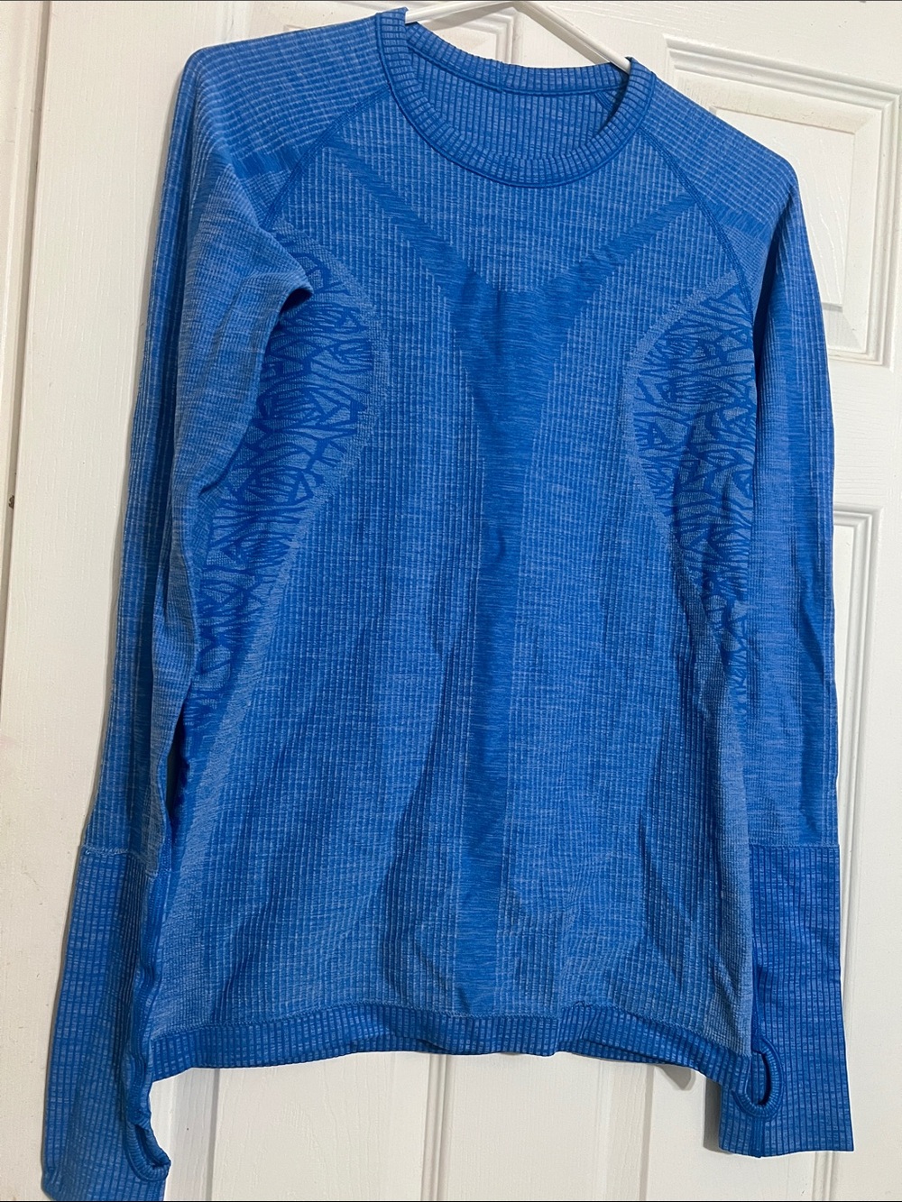 lululemon athletica Blue Crewneck Seamless Performance Sweater